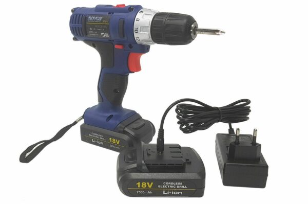 AVVITATORE TRAPANO BATTERIA 18V 2 BATTERIE LITIO RICARICABILE VALIGETTA 316