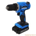 TRAPANO AVVITATORE 18 V BATTERIA AL LITIO 1.3 AH CON CARICABATTERIA 716 SILV