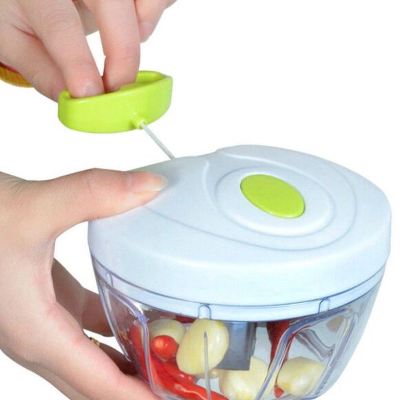 TRITATUTTO MANUALE 3 LAME TRITA VERDURE SMINUZZA TAGLIA FRUTTA CORDA CUCINA