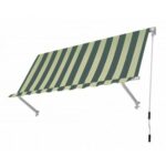 TENDA SOLE A CADUTA 3X2,5 MT SENZA CASSONETTO BRACCI VERDE BIANCO BALCONE 3901