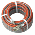 TUBO IN GOMMA RACCORDATO ARIA PNEUMATICO 10 M 13x8 mm ATTACCO RAPIDO COMPRESSORE