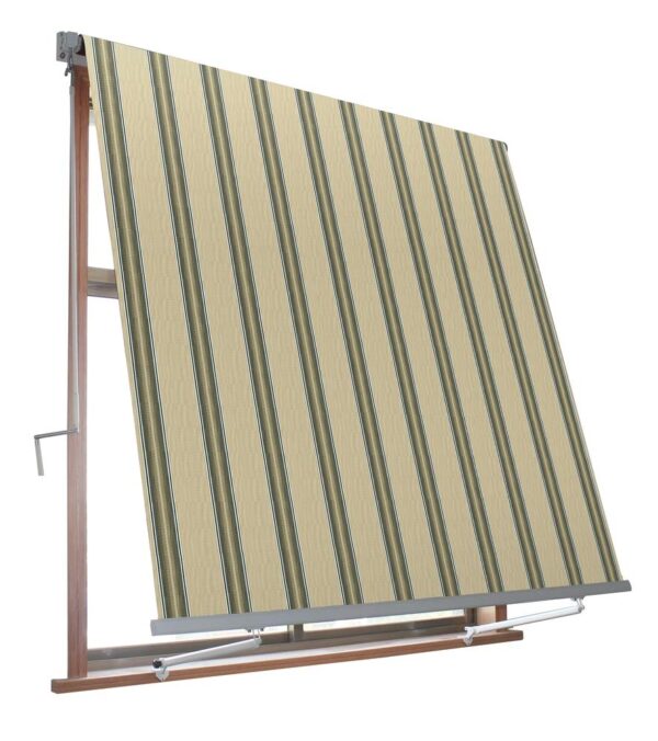 TENDA SOLE CADUTA 2,5X2,5 MT SENZA CASSONETTO BRACCI BEIGE VERDE BALCONE 683v