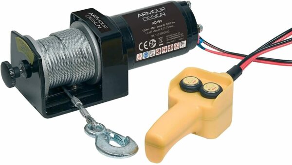 VERRICELLO ELETTRICO 12V ARGANO PARANCO 2000 LB BARCA MONTACARICHI 906 KG 871AD