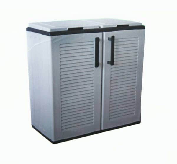 ARMADIO ARMADIETTO IN RESINA BASSO ESTERNO BALCONE GIARDINO BOX 84x68x37cm 480AP