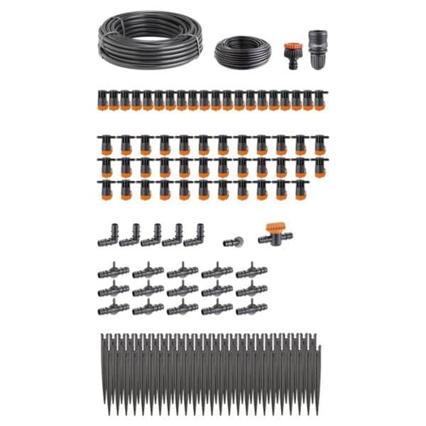KIT DRIP IRRIGAZIONE A GOCCIA TERRAZZO AIUOLA 50 PIANTE GIARDINO CLABER 90772