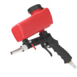 PISTOLA SABBIATRICE PNEUMATICA ARIA SERBATOIO UGELLO 1/4" SABBIARE 500 ML ROS
