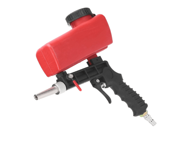 PISTOLA SABBIATRICE PNEUMATICA ARIA SERBATOIO UGELLO 1/4" SABBIARE 500 ML ROS