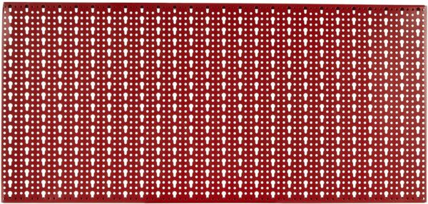 PANNELLO FORATO PORTA ATTREZZI UTENSILI UTENSILI DA LAVORO MURO PARETE 578 ROSSO CON GANCI