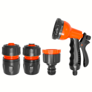 PISTOLA ACQUA PER INNAFFIARE GIARDINO PIANTE SPRUZZO SPRAY 8 GETTI RACCORDI 511