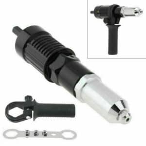 RIVETTATRICE PER TRAPANO AVVITATORE ELETTRICO BATTERIA BATTERIE RIVETTI LS nero