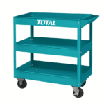 CARRELLO 3 RIPIANI PIANI PORTA ATTREZZI UTENSILI OFFICINA GARAGE RUOTE 723