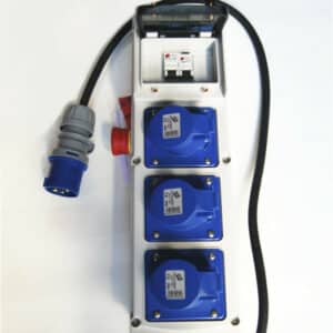 QUADRO ELETTRICO CANTIERE MONOFASE 3 PRESE CERTIFICAZIONE 16A TASTO EMERGENZA 011P