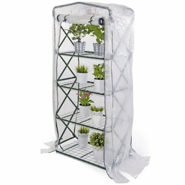 SERRA GIARDINO BALCONE TERRAZZO PROTEZIONE PIANTE 4 RIPIANI PE cm 67x44x160h 620