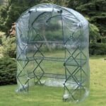 SERRA AD ARCO GIARDINO PROTEZIONE PIANTE ORTO FIORI TELO PE cm 142x71x203 637