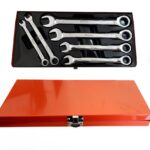 CHIAVI COMBINATE CRICCHETTO FISSE 6PZ CHROME VANADIUM 8 10 13 14 17 19 MM 021OX