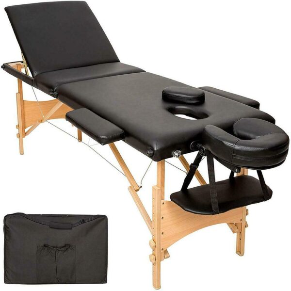 LETTINO MASSAGGIO MASSAGGI PER ESTETISTA FISIOTERAPIA 3 ZONE LEGNO E ACCIAIO 470