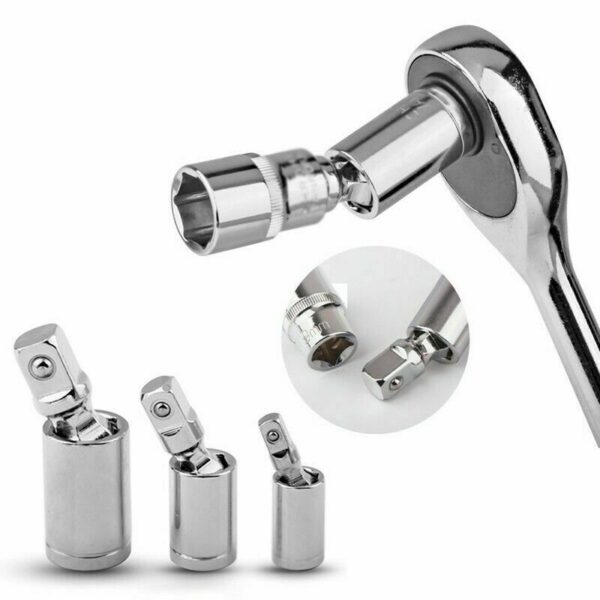 3 PZ SNODO SNODI UNIVERSALE CRICCHETTO ADATTATORE ADATTATORI 1/2" 1/4" 3/8"