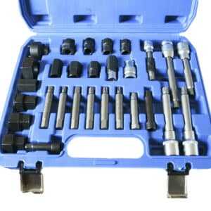 KIT DI CHIAVI 30 PEZZI PZ SMONTAGGIO PULEGGIA PULEGGE ALTERNATORE MOTORE AUTO BL 276