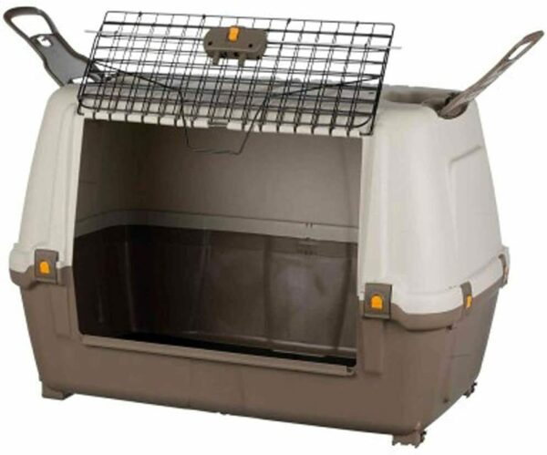 TRASPORTINO CANE CANI GATTI ANIMALI OMOLOGATO AUTO VIAGGI cm 88x52x62 H PLASTICA 482