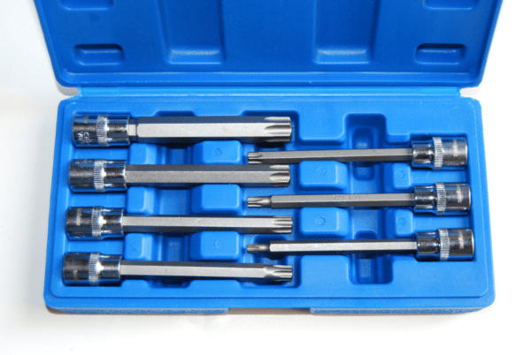 CHIAVI A BUSSOLA TORX LUNGHE PUNTA 110 MM 3/8" BUSSOLE ACCIAIO CR-V T25 T60 898