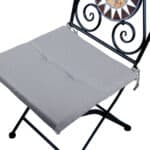 CUSCINO ANTIMACCHIA QUADRATO SEDIE SEDIA SEDUTA 40X40 cm TESSUTO GRIGIO 506VE