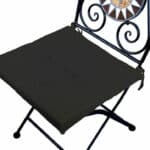 CUSCINO ANTIMACCHIA SEDIE SEDIA SEDUTA 40X40 cm TESSUTO VESTISEDIE NERO 490VE