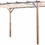 PERGOLA PERGOLATO GAZEBO 3x4 MT IN LEGNO DA GIARDINO CM 240 H ESTERNO PALO 9x9 477r