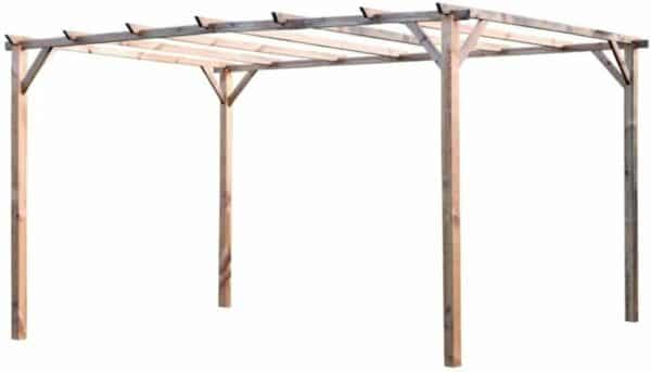 PERGOLA PERGOLATO GAZEBO 3x4 MT IN LEGNO DA GIARDINO CM 240 H ESTERNO PALO 9x9 477r