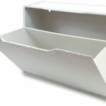 SCARPIERA PORTA SCARPE RATTAN BIANCA MODULARE COMPONIBILE RESINA 51x17x40 H 970