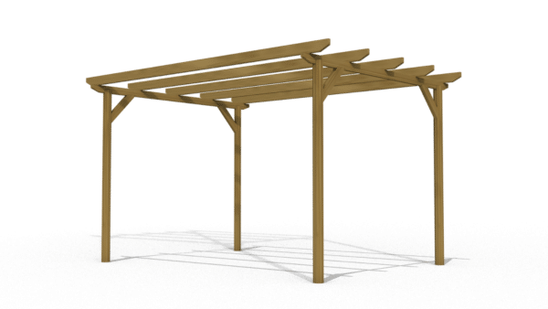 PERGOLA PERGOLATO GAZEBO COPERTURA IN LEGNO TETTOIA DA GIARDINO 3x4 MT 286