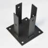 STAFFA A BICCHIERE SUPPORTO PALO PILASTRO LEGNO OTTAGONALE ACCIAIO 105x105 mm gc