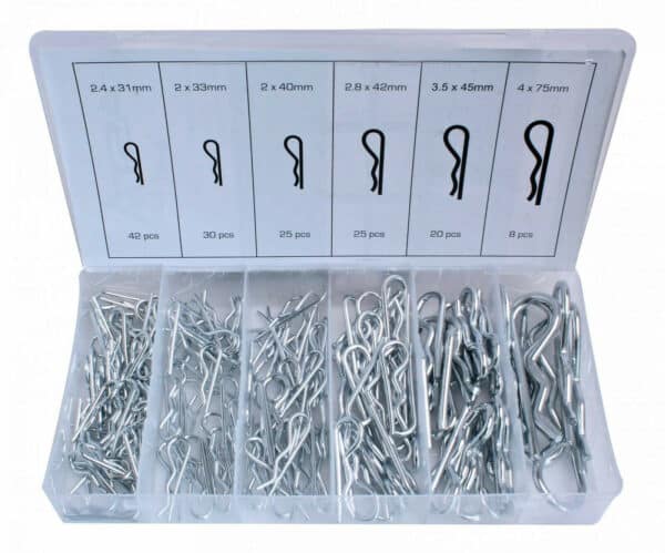 COPPIGLIE DI SICUREZZA FERMI PERNI ANELLI BLOCCAGGIO 150PZ CLIPS COPPIGLIA 271s