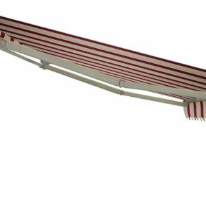 TENDA DA SOLE BALCONE ESTERNO AVVOLGIBILE RULLO 4x2,5 mt BEIGE BORDEAUX RIGATA 284v