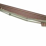 TENDA DA SOLE BALCONE ESTERNO AVVOLGIBILE RULLO 3x2,5 mt BEIGE/BORDEAUX 303v