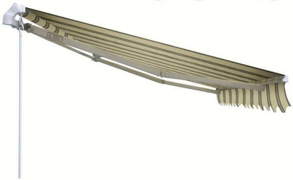 TENDA DA SOLE BALCONE ESTERNO AVVOLGIBILE RULLO 4x2,5 mt INCLINAZIONE FISSA BEIGE/VERDE 291v