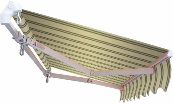 TENDA DA SOLE BALCONE ESTERNO AVVOLGIBILE 4x2,5mt RECLINABILE BEIGE/VERDE 164