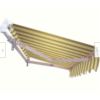 TENDA DA SOLE BALCONE ESTERNO AVVOLGIBILE 4x2,5 mt RECLINABILE BEIGE/MARRONE 195v