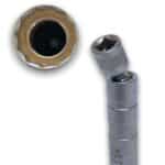 CHIAVE A BUSSOLA CANDELE CANDELETTE 16MM ATTACCO 3/8" SNODO TESTA SFERICA 221