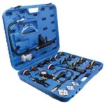 TESTER PRESSIONE RADIATORE AUTO MACCHINA SPURGO PNEUMATICO RADIATORI 27 pz 678sa