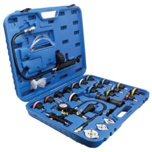 TESTER PRESSIONE RADIATORE AUTO MACCHINA SPURGO PNEUMATICO RADIATORI 27 pz 678sa