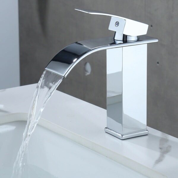 MISCELATORE RUBINETTO LAVABO LAVELLO LAVANDINO BAGNO CASCATA CANNA BASSA 632