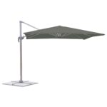 OMBRELLONE A BRACCIO PARASOLE GIARDINO 3x3 mt DECENTRATO GAZEBO GRIGIO 722ve