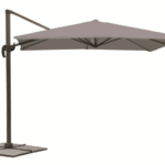 OMBRELLONE A BRACCIO PARASOLE GIARDINO 3x3 mt DECENTRATO GAZEBO TORTORA 280V