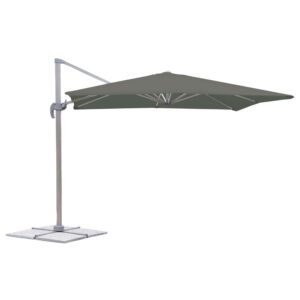 OMBRELLONE A BRACCIO PARASOLE GIARDINO 3x3 mt DECENTRATO GAZEBO GRIGIO 722ve