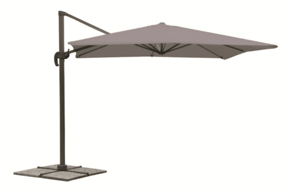 OMBRELLONE A BRACCIO PARASOLE GIARDINO 3x3 mt DECENTRATO GAZEBO TORTORA 280V