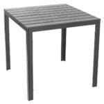 TAVOLO ESTERNO QUADRATO GIARDINO RESINA EFFETTO LEGNO GRIGIO 78x78x74h 352v