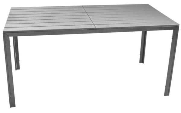TAVOLO ESTERNO GIARDINO RESINA PLASTICA EFFETTO LEGNO GRIGIO 156x78x74h 345v