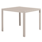 TAVOLO ESTERNO QUADRATO GIARDINO RESINA EFFETTO LEGNO BEIGE 78x78x74h 437v