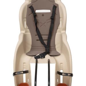 SEGGIOLINO BICI BICICLETTA BAMBINO ATTACCO TELAIO 22 Kg POSTERIORE BEIGE 930 san
