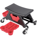 SGABELLO SEDUTA OFFICINA MECCANICO 135KG CARRELLO AUTO MOTO 4 RUOTE UTENSILI 842